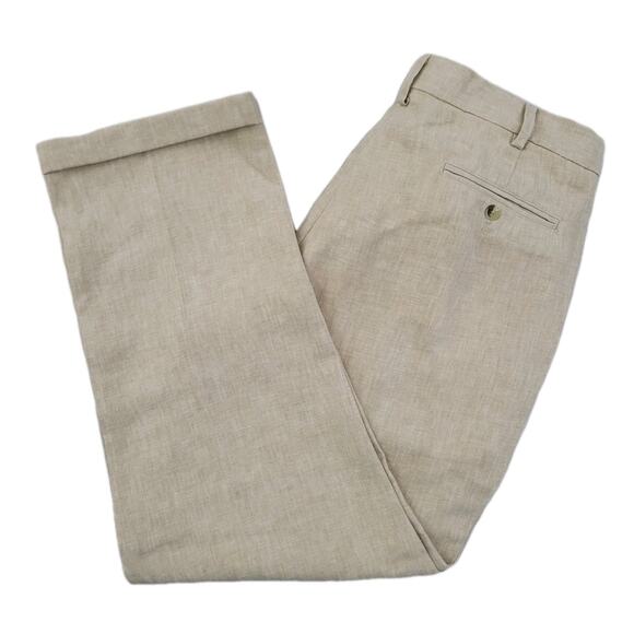 Jos. A. Bank Other - Vintage Jos A Bank Pants Mens 36x30 Linen Cuff Pleated Loose Fit